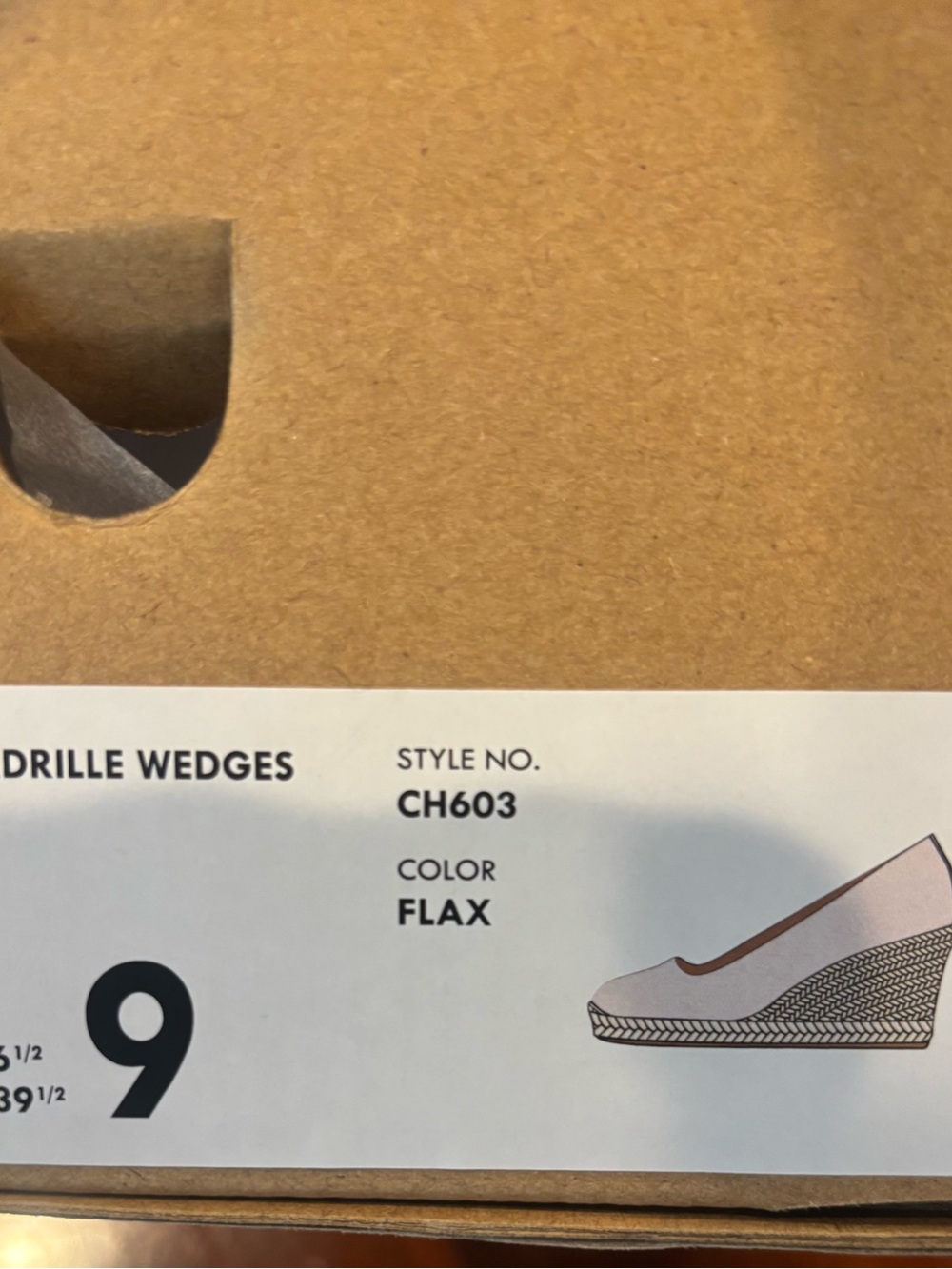 J. Crew Women’s Canvas Wedge Espadrille in Flax Size 9 - Picture 4 of 10
